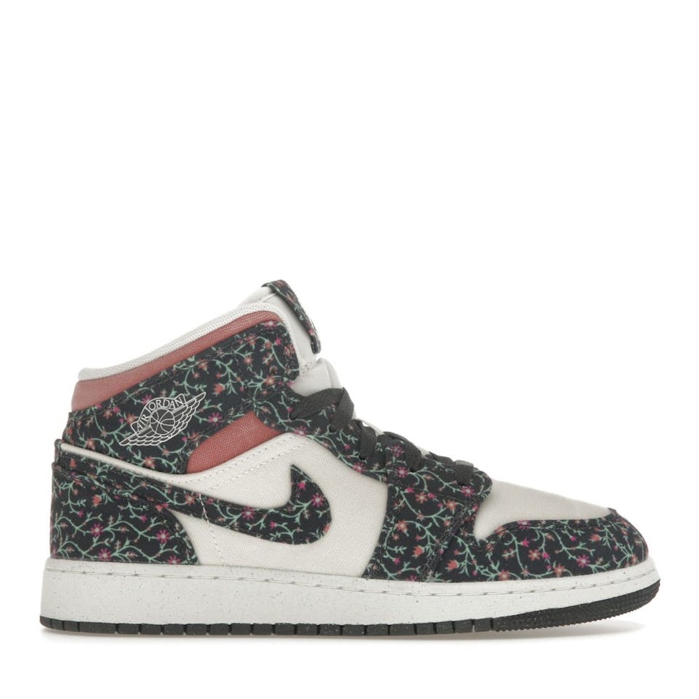 Floral High-Top Sneakers Jordan 1 Mid SE - Picture 5 of 5
